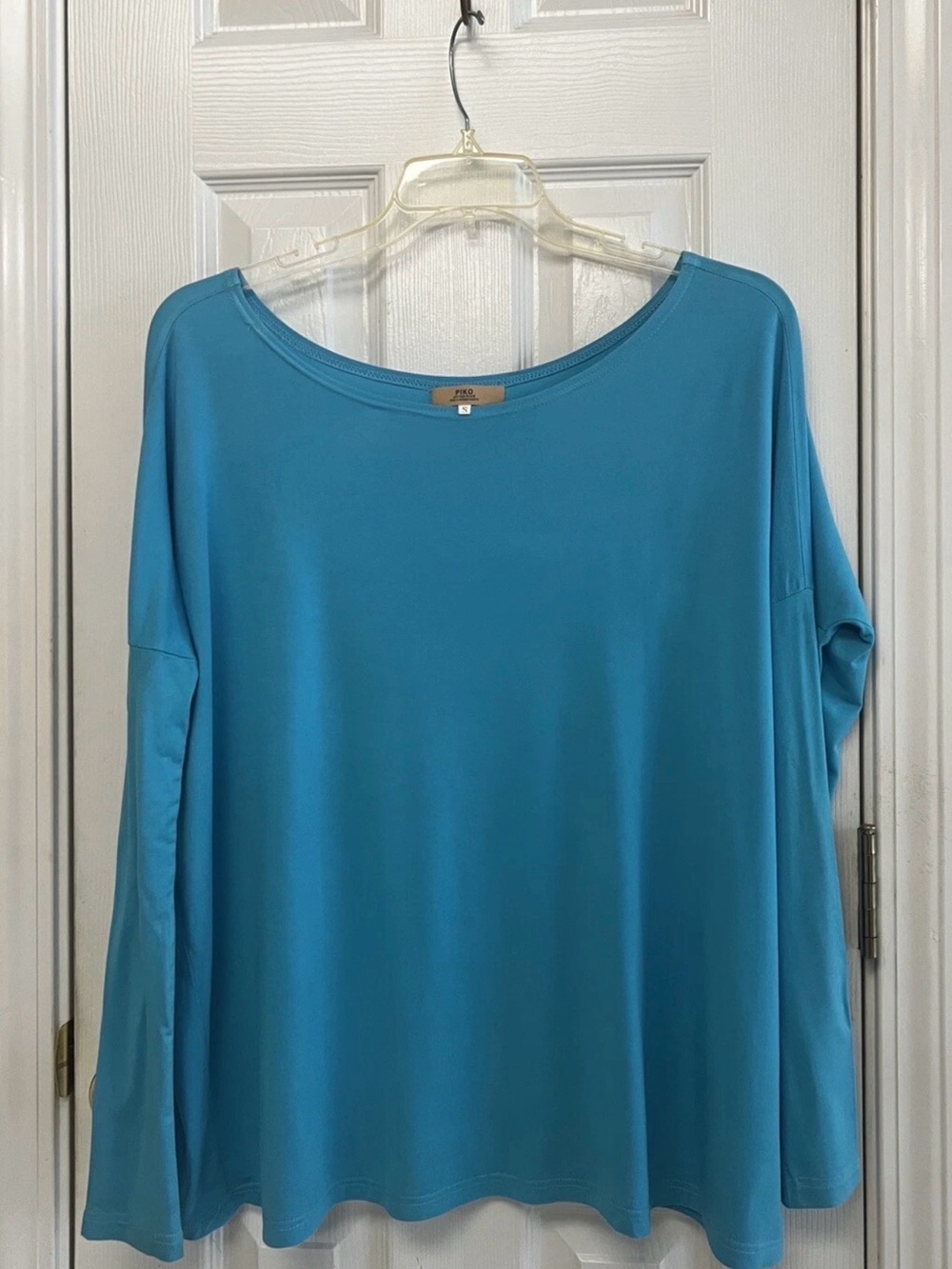 PIKO Women Blue Long Sleeve Top Blouse Small